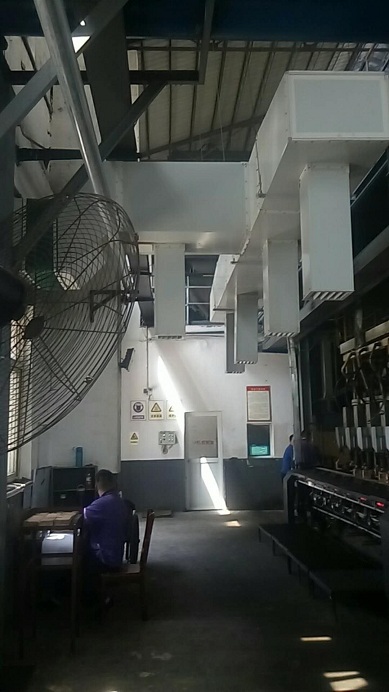 汽車廠降溫用環(huán)?？照{(diào)+風(fēng)管效果如何